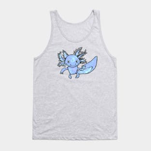 Axolotl Art, Blue Axolotl, Mexican Walking Fish Tank Top